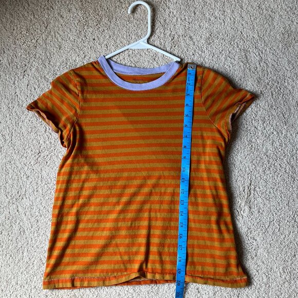 Madewell *Northside Vintage Tee* Size Small | Maple Glow | Orange Stripes | EUC - Picture 7 of 11